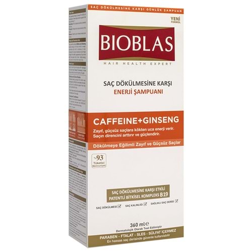 BIOBLAS CAFFEINE+GINSENG ŞAMPUAN 360 ML